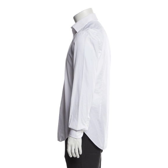 Men's Battistoni White Cotton Dress Shirt EU 38 (UK/US 15) - Picture 2 of 3